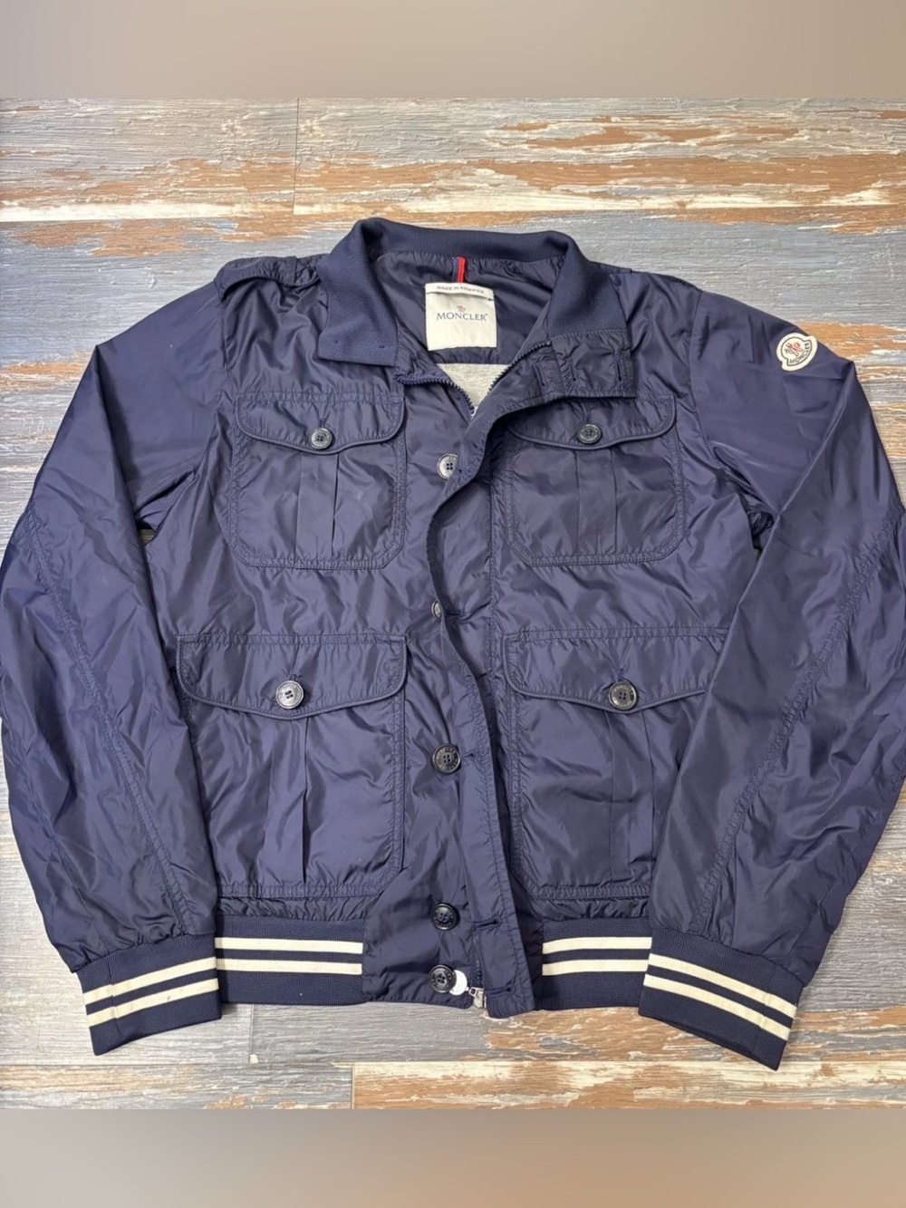 Moncler Delonix Nylon Jacket Navy Size M